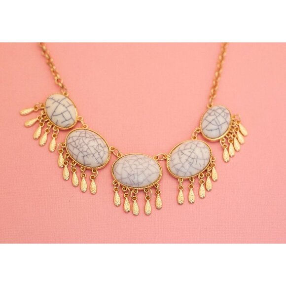 Bohemian Beautiful Stones Bib Necklace | 22 inch | H22 - Picture 1 of 3